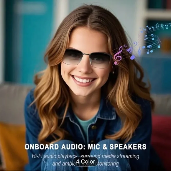 AI Translation Smart Glasses - Black